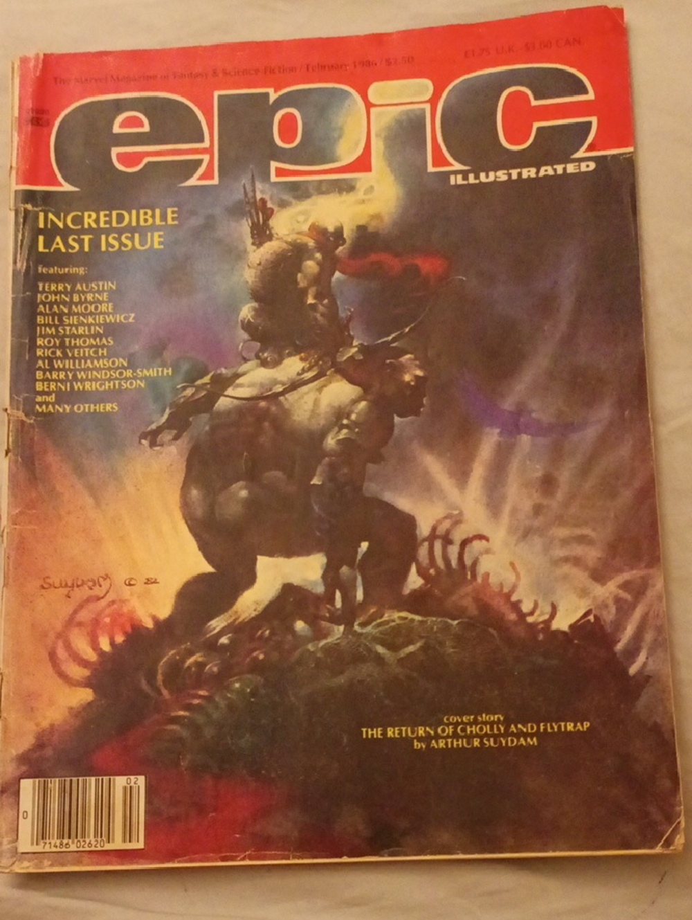 Epic Illustrated Magazine. Vintage From February 1986